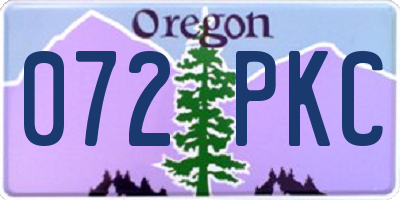 OR license plate 072PKC