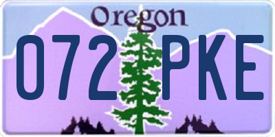 OR license plate 072PKE