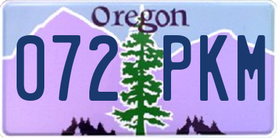 OR license plate 072PKM