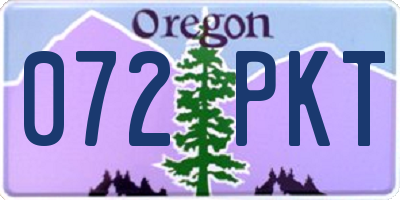 OR license plate 072PKT