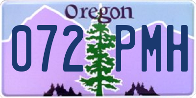 OR license plate 072PMH