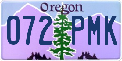 OR license plate 072PMK