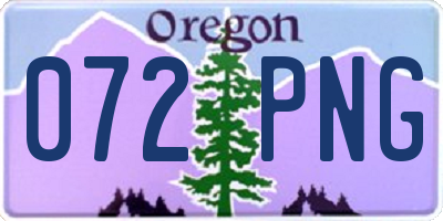 OR license plate 072PNG