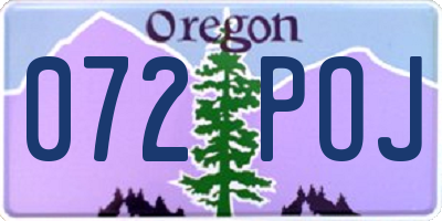OR license plate 072POJ