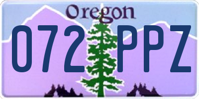 OR license plate 072PPZ