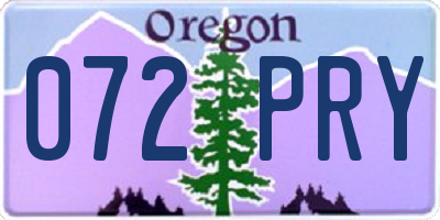 OR license plate 072PRY