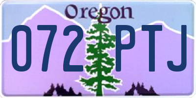 OR license plate 072PTJ