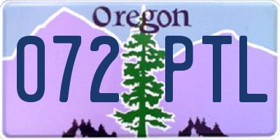 OR license plate 072PTL