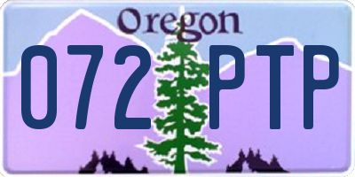OR license plate 072PTP