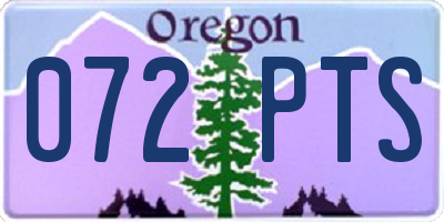 OR license plate 072PTS