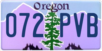 OR license plate 072PVB