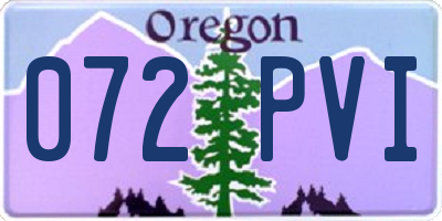 OR license plate 072PVI