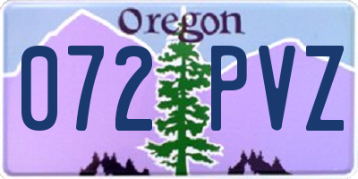 OR license plate 072PVZ