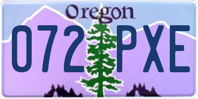 OR license plate 072PXE