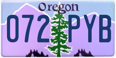 OR license plate 072PYB