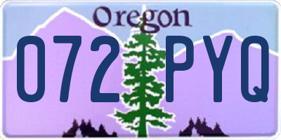 OR license plate 072PYQ
