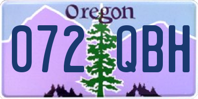 OR license plate 072QBH