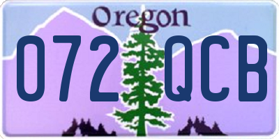 OR license plate 072QCB
