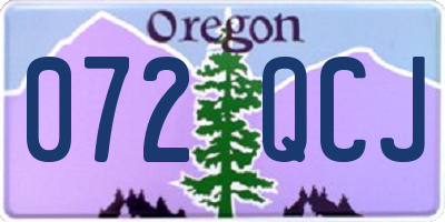 OR license plate 072QCJ