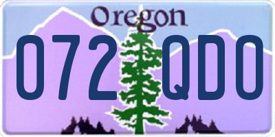 OR license plate 072QDO