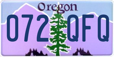 OR license plate 072QFQ