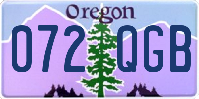 OR license plate 072QGB