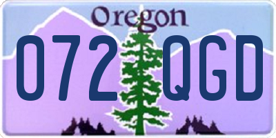 OR license plate 072QGD