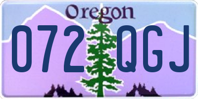 OR license plate 072QGJ