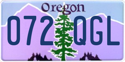 OR license plate 072QGL