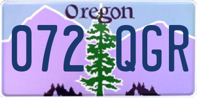 OR license plate 072QGR