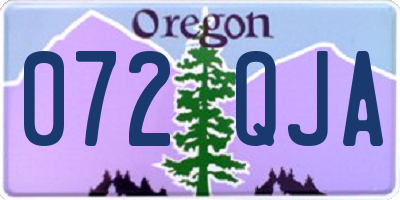 OR license plate 072QJA