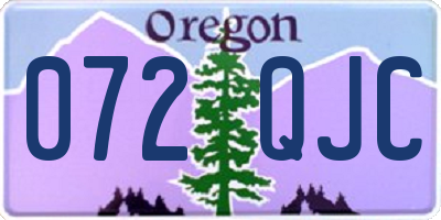 OR license plate 072QJC