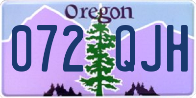 OR license plate 072QJH