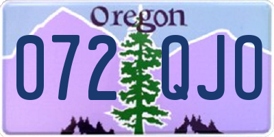 OR license plate 072QJO