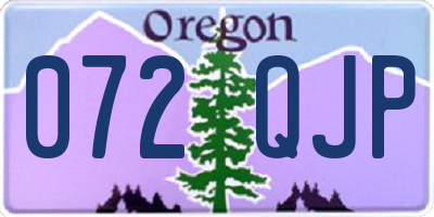 OR license plate 072QJP