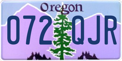 OR license plate 072QJR