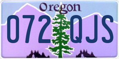 OR license plate 072QJS