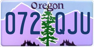 OR license plate 072QJU