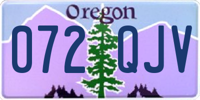 OR license plate 072QJV
