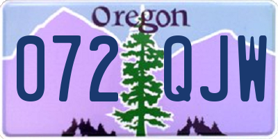 OR license plate 072QJW