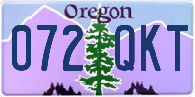 OR license plate 072QKT
