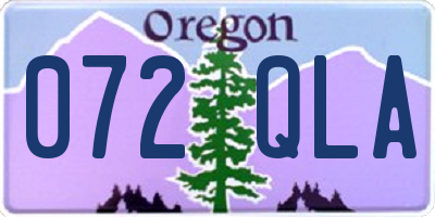 OR license plate 072QLA