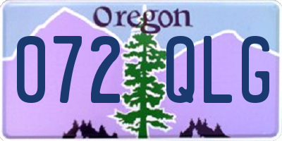 OR license plate 072QLG