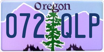 OR license plate 072QLP