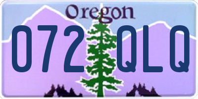 OR license plate 072QLQ