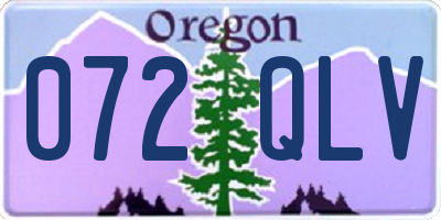 OR license plate 072QLV