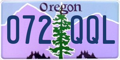 OR license plate 072QQL