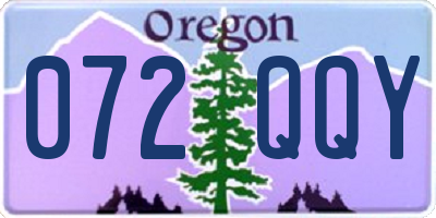 OR license plate 072QQY