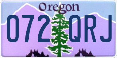 OR license plate 072QRJ