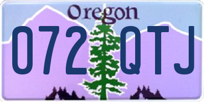 OR license plate 072QTJ
